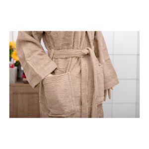 Reve Women Cotton Shawl Collar Style Bathrobes Brown X-Large Reve Women Cotton Shawl Collar Style Bathrobes Brown X-Large